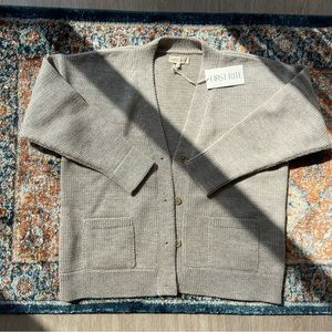 First Rite Jude Cardigan in Undyed Fog, Size M, NWT